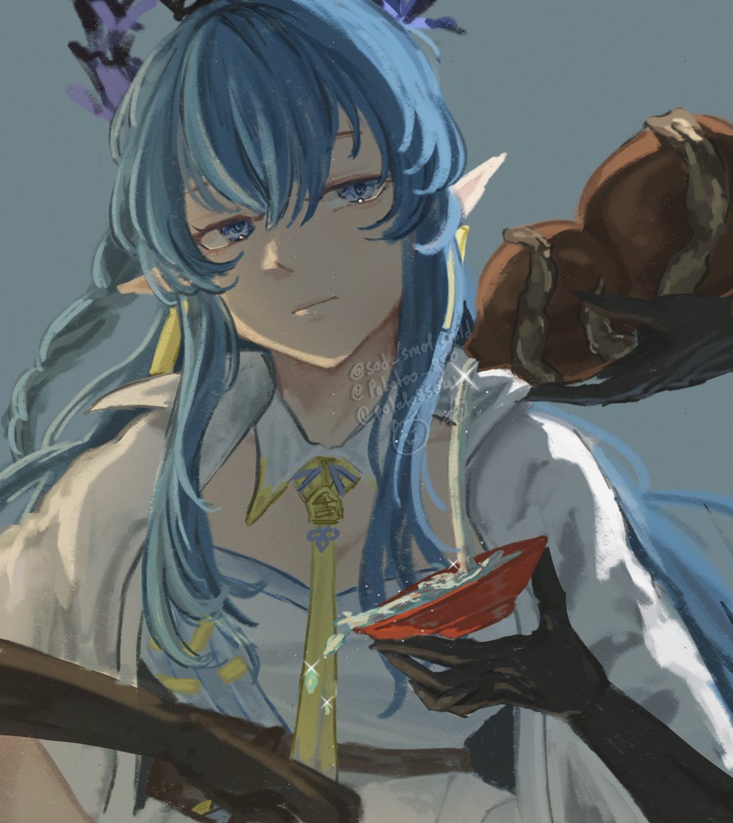 Potatoo_850's tweet photo. Every drink is welcome no? Also I've rarely seen ling serious so why not
#Arknights #ArknightsFanArt #Ling #ibisPaintX https://t.co/dIBtzPEOkI