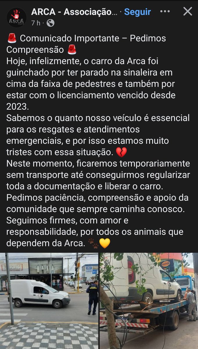 As ONGs se preocupam tantos com os aminais, que nem o ipva pagam 😅🤡