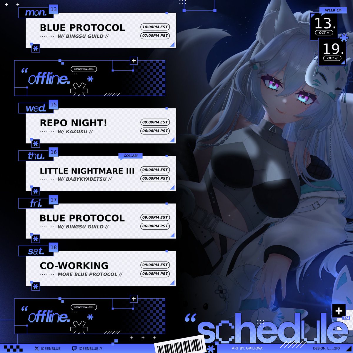 Lots of fun collabs this week! 💙 twitch.tv/iceenblue