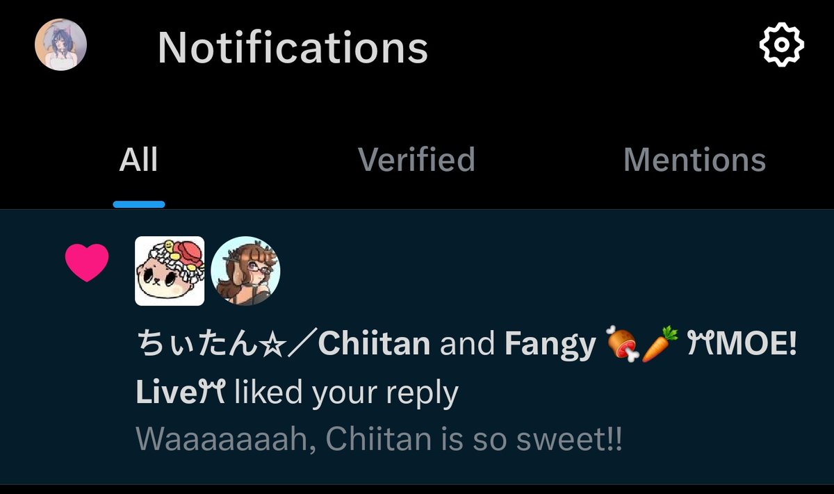 O M G, I WAS NOT EXPECTING CHIITAN TO LIKE MY REPLY! (Immediately ran to tell my Fiancé xD)