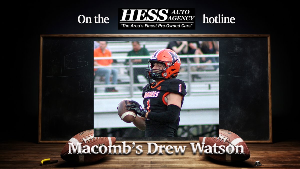 Joining us on the Hess Auto Agency Hotline at 8:30 tonight during "Muddy Night Lights," powered by Farm &amp; Home Supply, will <a href="/MacombFootball/">Bomber Football</a> senior wide receiver/defensive back Drew Watson to discuss the 6-1 Bombers.

youtube.com/watch?v=zJG2dA…