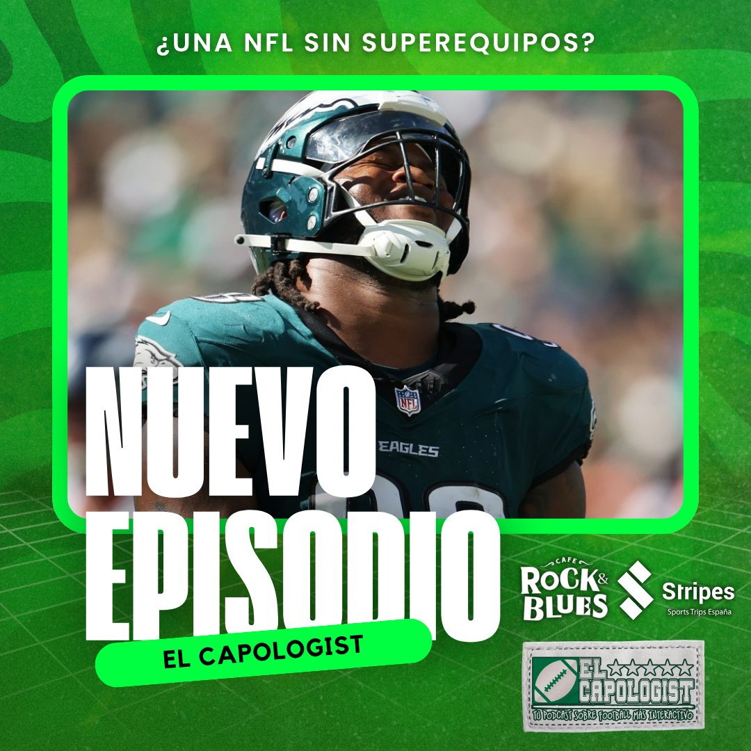 💥🎙️ ¡Nuevo programa!

¿𝐔𝐧𝐚 𝐍𝐅𝐋 𝐬𝐢𝐧 𝐬𝐮𝐩𝐞𝐫𝐞𝐪𝐮𝐢𝐩𝐨𝐬?
✖️ Titans despiden a su entrenador
📈 Estos Chiefs están muy vivos
😅 Algo falla en los Eagles
🍎 Dart y Skattebo, pareja de moda
❓ Vuestras preguntas

🟠 ivoox.com/capologist-6x3…

🟢 open.spotify.com/episode/1ks7xP…