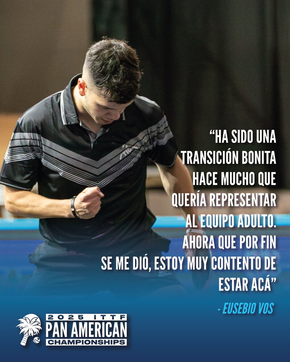 ¡Disfrútalo, Euse! 🙂‍↕️🇨🇱 

🗣️ “Ha sido una transición bonita, hace mucho que quería representar al equipo adulto. Ahora que por fin se me dio, estoy muy contento de estar acá” 

#ITTFPanAmChamps <a href="/fechiteme/">Fechiteme</a>