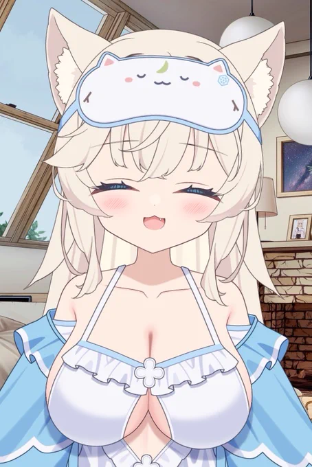 おはよー!昨日の配信すっごく楽しかったからかな?おふとん入って一瞬で寝ちゃってた!