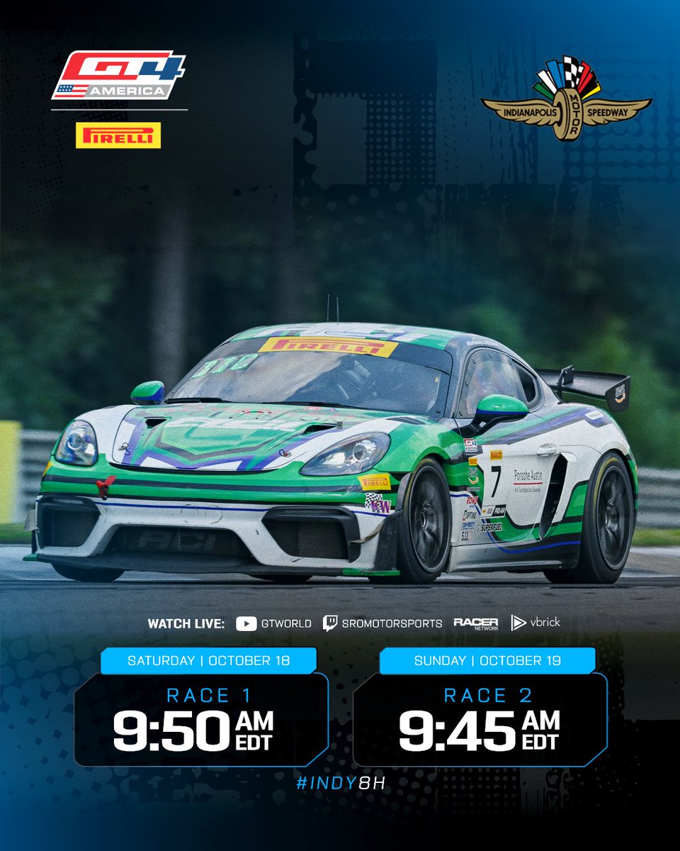 GT4America's tweet image. Let&apos;s do this one more time 👊
🟢🟢🟢

Tune in NOW ⬇️
🟣 twitch.tv/sromotorsports
🔴 youtube.com/gtworld
⏱️ gt4-america.com/watch-live

#GT4America #Indy8H