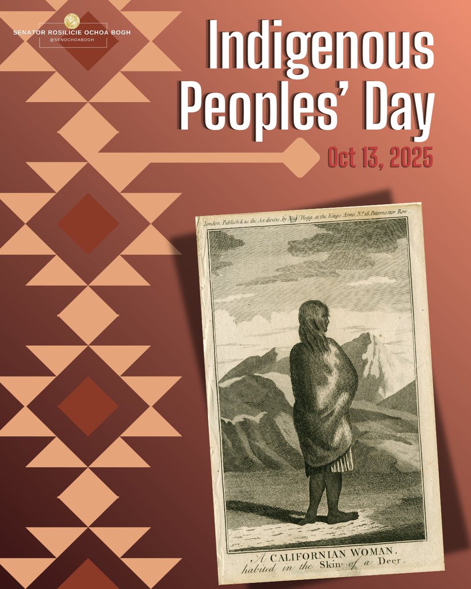 SenOchoaBogh's tweet image. Today we honor the rich cultures and contributions of Indigenous peoples. Happy #IndigenousPeoplesDay!