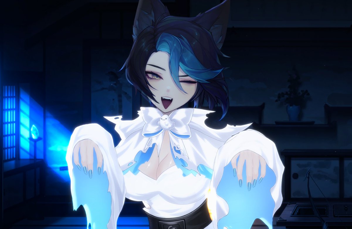 HuntressSpectre's tweet image. BLEEEHHHH

Halloween Outfit: @HozshiArt