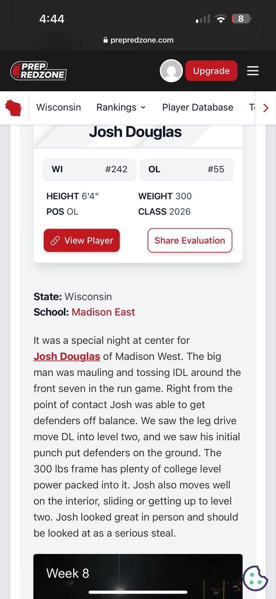 Thank you for the write up!
<a href="/MJ_NFLDraft/">Mark Johnson</a> <a href="/PrepRedzoneWI/">Prep Redzone Wisconsin</a>