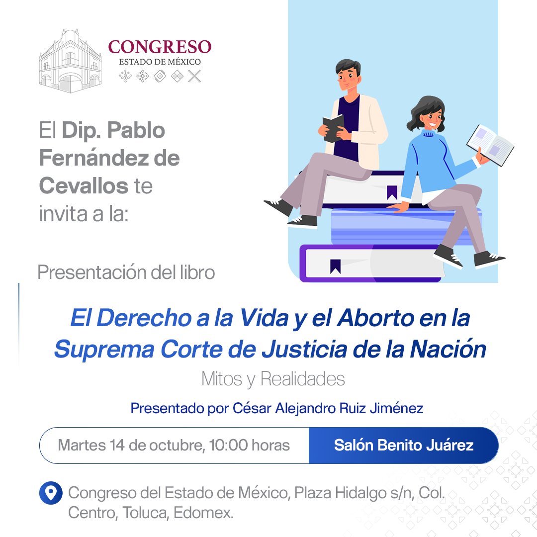 El #CongresoEdomex abre sus puertas al análisis y la conversación sobre temas que impactan la vida y los derechos de todas y todos. ⚖️💡

Sigue #EnVivo esta presentación. Convoca el Coord. del GP del #PAN, Dip. <a href="/PabloDeCevallos/">Pablo Fernandez De Cevallos</a>.

📲 Conéctate y sé parte del diálogo.
