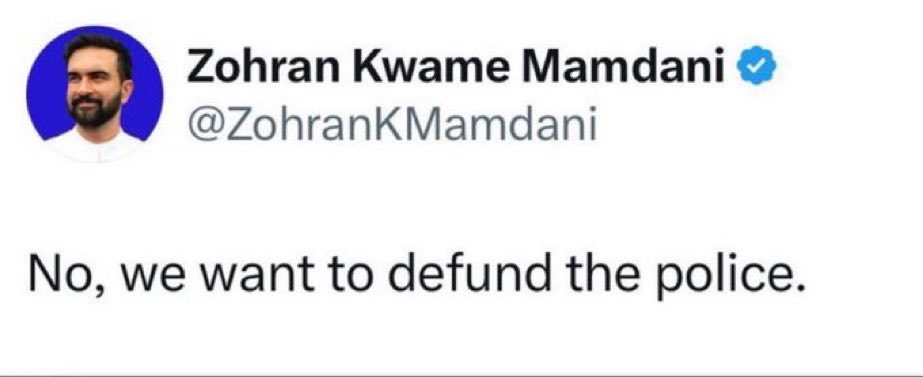 Ryan Dally (@ryandally08) on Twitter photo <a href="/ZohranKMamdani/">Zohran Kwame Mamdani</a> In twelve days, New Yorkers will begin to cast their ballots and face a start choice.
A choice between Mamdani who openly says he will defund the Police and tax “white people higher”
Or Curtis Sliwa who backs the Police and believes in equality for all.
The choice is easy. <a href="/ZohranKMamdani/">Zohran Kwame Mamdani</a> In twelve days, New Yorkers will begin to cast their ballots and face a start choice.
A choice between Mamdani who openly says he will defund the Police and tax “white people higher”
Or Curtis Sliwa who backs the Police and believes in equality for all.
The choice is easy.