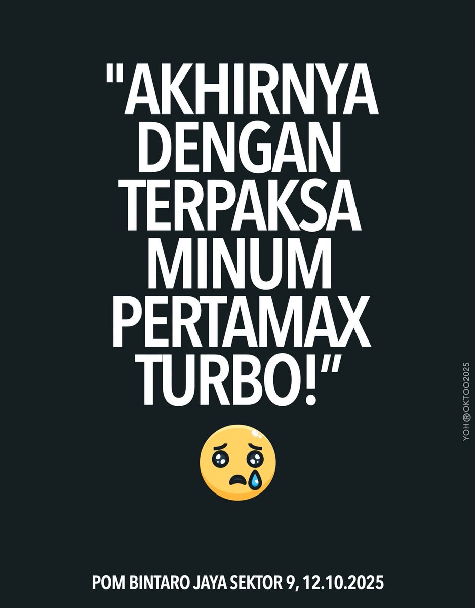 YonniH's tweet photo. 🥵😤  🇮🇩

#sosad
#terpaksa 
#prihatin 
#pertamina 
#kecewa 
#pemaksaan 
#indonesia https://t.co/DXNQlrU3M7