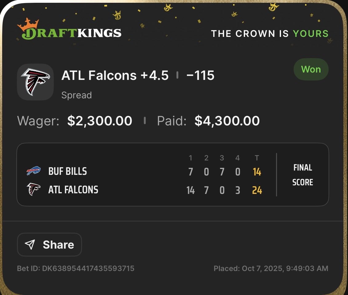 Monday Night Winner. Cash it 💰