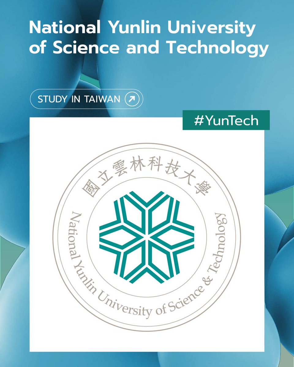 University｜National Yunlin University of Science and Technology, YunTech

❝ YunTech is a university for the future, where science, humanities, innovation, and practice go hand in hand. ❞

#StudyinTaiwan