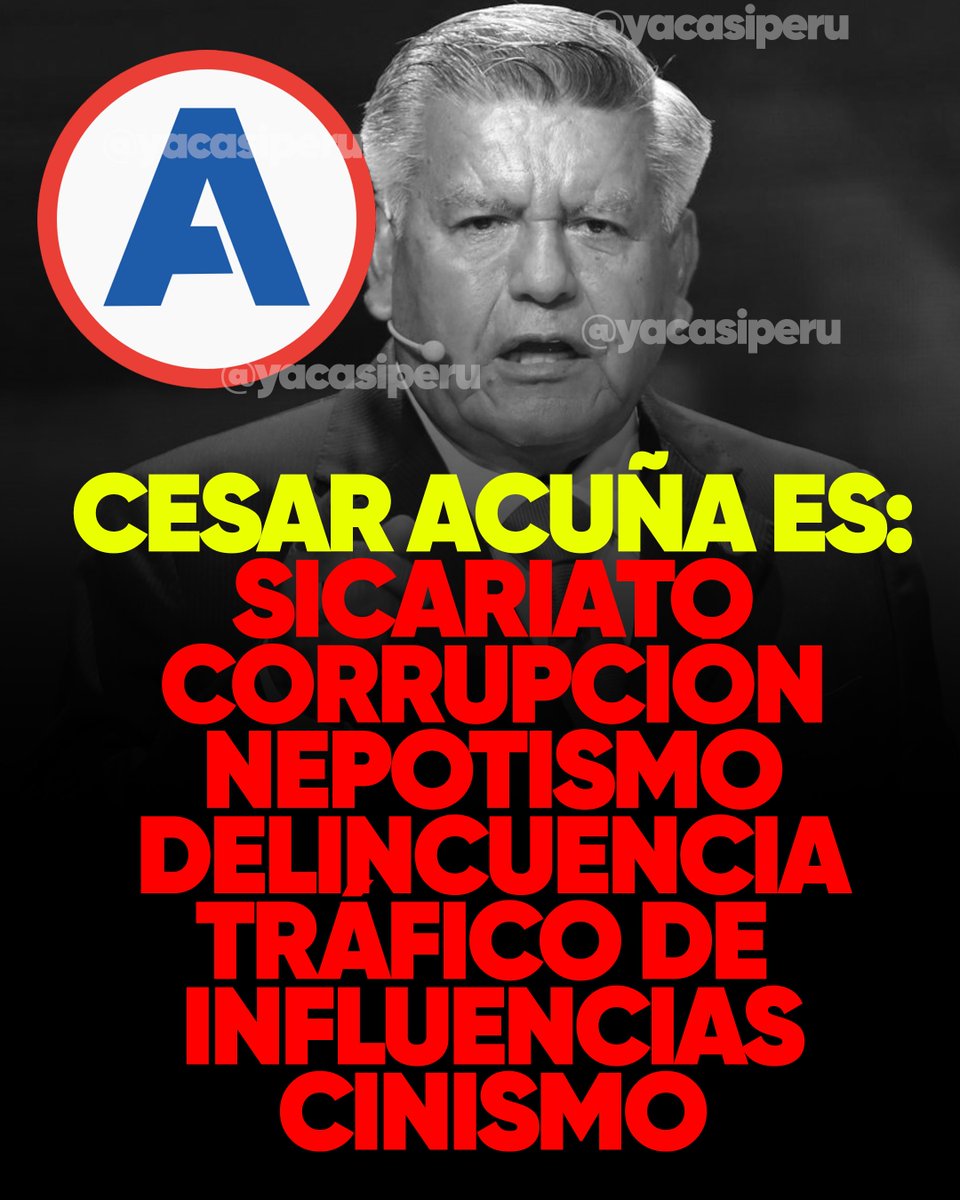 ¿QUIEN ES CESAR ACUÑA? 
Te lo presento. Este Sujeto convirtió la región libertad en su CHACRA. Deja Trujillo sumido en extorsión, sicariato y minería Ilegal. MALDITO MISERABLE. JAMAS LLEGARAS A LA PRESIDENCIA.

Tags: Universitario San Isidro César Acuña Pataz Delia Espinoza