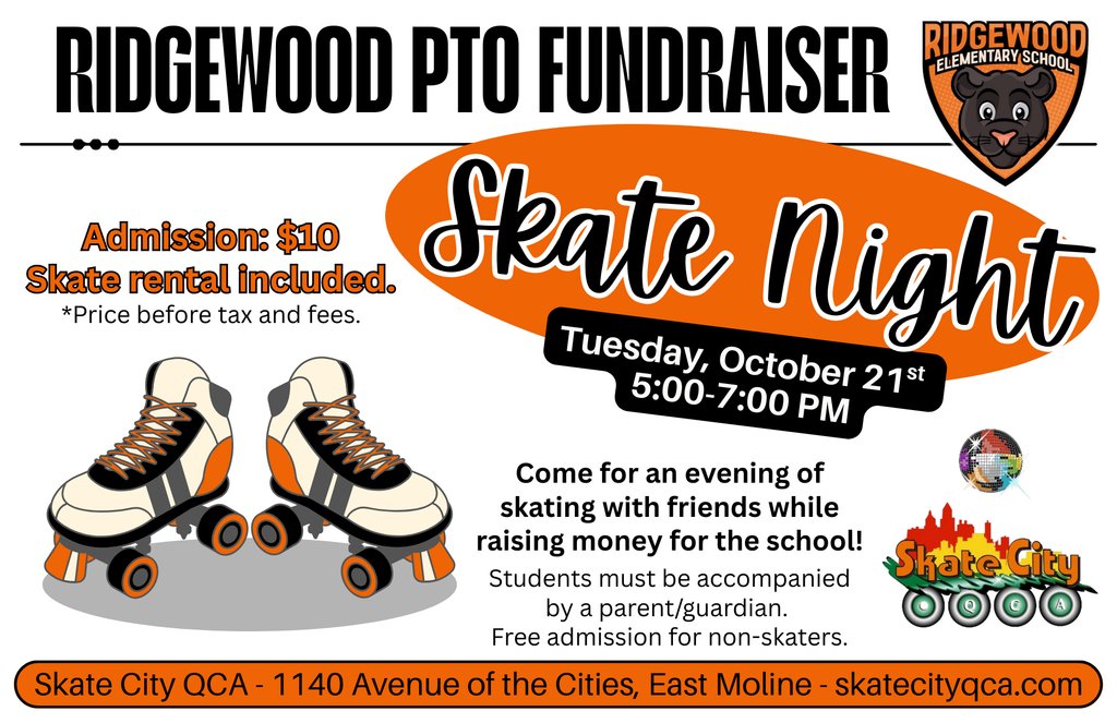 Save the date for our upcoming Skate Night!!