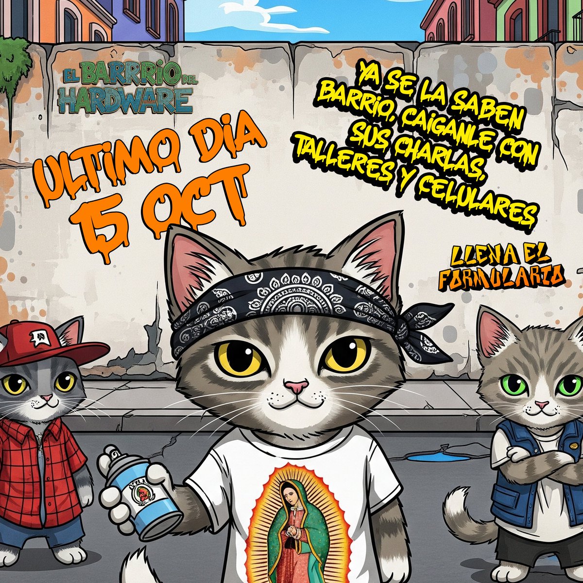 electronicats's tweet image. ⏰ ¡Ya se la saben, barrio!
Últimos días para inscribir tu charla, taller o demo en el Barrio del Hardware 🔥
No te quedes fuera del desmadre electrónico, llena el formulario y cae con lo tuyo 💥
🔗 forms.gle/T4XVvxdsyzRHig…
#BarrioDelHardware #BUGCON #HardwareHacking #UltimoDía