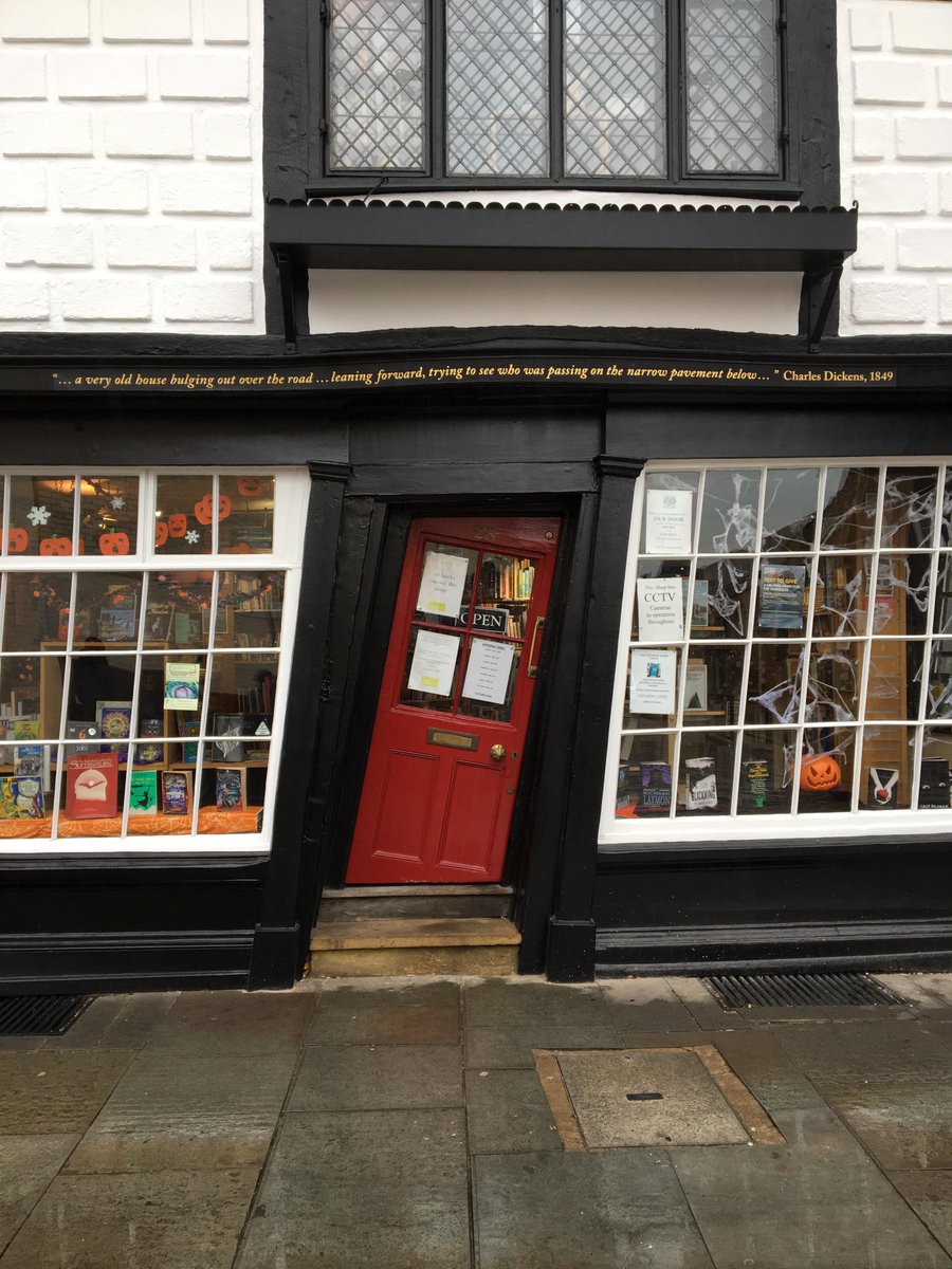 The crooked door to this bookshop