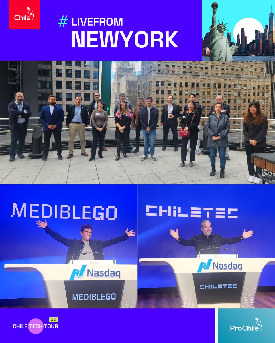 prochile_us's tweet photo. #ChileTechTour2025: 27 Chilean companies connected with U.S. leaders and startups, showcasing top-level innovation, talent, and technology.

📸 Relive the best moments in our recap.

#ProChile #ProChileUSA #ChileTechTour https://t.co/vmJ8jy6HZu