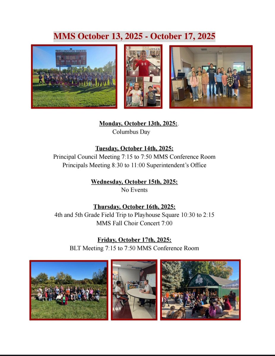 Here are the events at McCormick Middle School for this week!