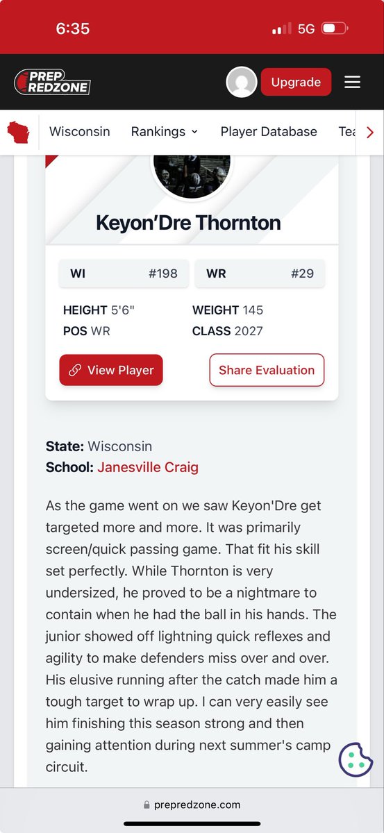 Thanks for the write up!!! <a href="/MJ_NFLDraft/">Mark Johnson</a> <a href="/PrepRedzoneWI/">Prep Redzone Wisconsin</a>