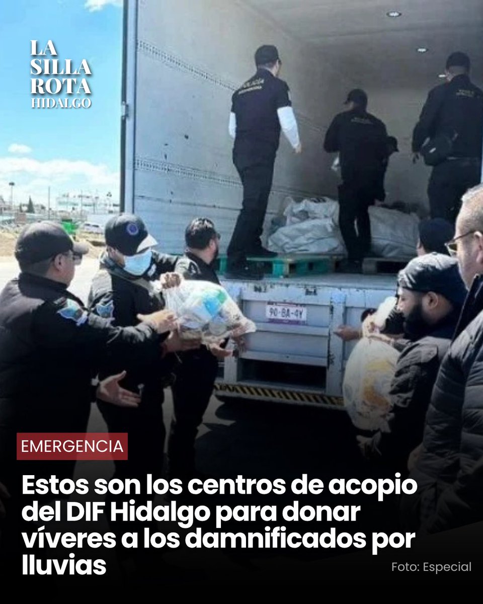 LsrHidalgo's tweet image. 🔴 ¡Necesitan apoyo! Esta es la ubicación de los centros de acopio del @difhgo para donar víveres a los damnificados.
lasillarota.com/hidalgo/estado…