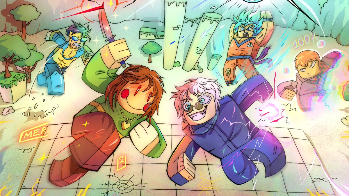 KimmieCoolG's tweet image. Art I made for a Roblox game 🦸 #robloxart