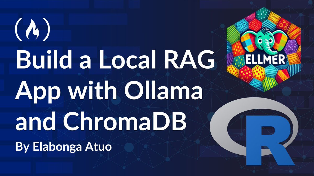freeCodeCamp's tweet image. Building a custom chatbot can be tricky, especially if you want to keep the info private & efficient.
So here, @atuo_elabonga teaches you how to create a local Retrieval-Augmented Generation application using Ollama & ChromaDB in R.
By the end, you'll have a Shiny interface for…