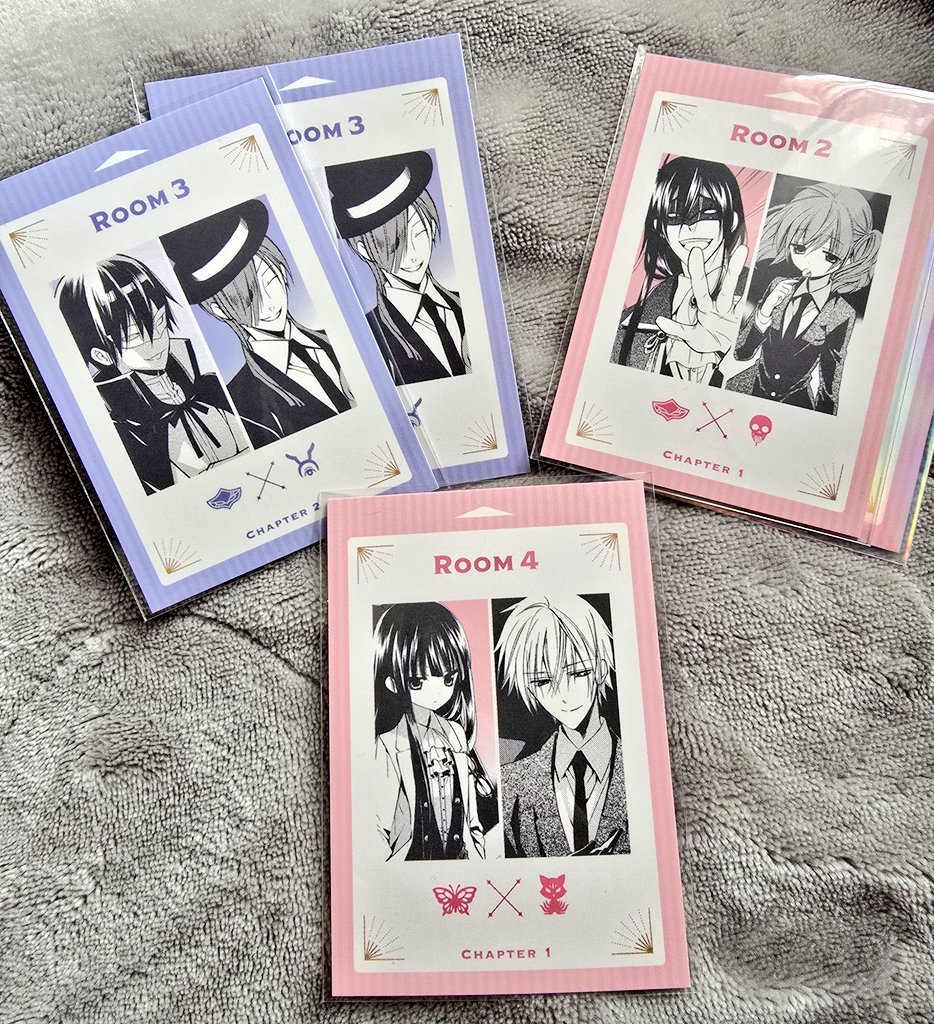 tk_trhky's tweet photo. 【交換】
いぬぼく 妖狐×僕SS 藤原ここあ展 物販購入特典

【求】
2周目 白鬼 凜々蝶&amp;御狐神 双熾

【譲】
1周目 白鬼 凜々蝶&amp;御狐神 双熾、青鬼院 蜻蛉&amp;髏々宮 カルタ
2周目 青鬼院 蜻蛉&amp;夏目 残夏

郵送もしくは都内手渡しでの交換希望です。
検索からでもお気軽にお声かけください。 https://t.co/aK5wNsb3jg