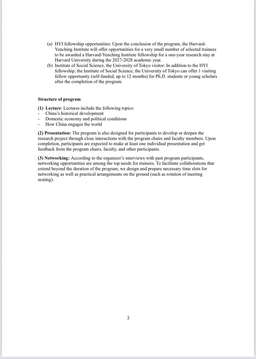 HanmingF's tweet photo. Call for applications: University of Tokyo – Harvard-Yenching Institute Joint Training Program on “The Political Economy of China and its Role in the World”
Time: June 13-17, 2026
Venue: The University of Tokyo (Hongo campus), Japan
Application deadline: December 31st, 2025 https://t.co/xijzDcAZuD