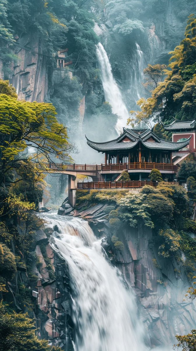 庐山瀑布，位于中国江西省庐山风景区，是庐山最著名的自然景观之一。