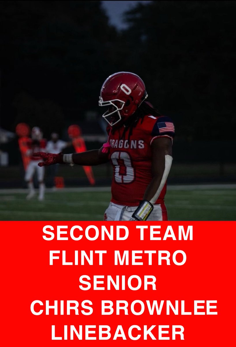 Honored to receive first team Flint Metro for RB and second team Flint Metro for LB
