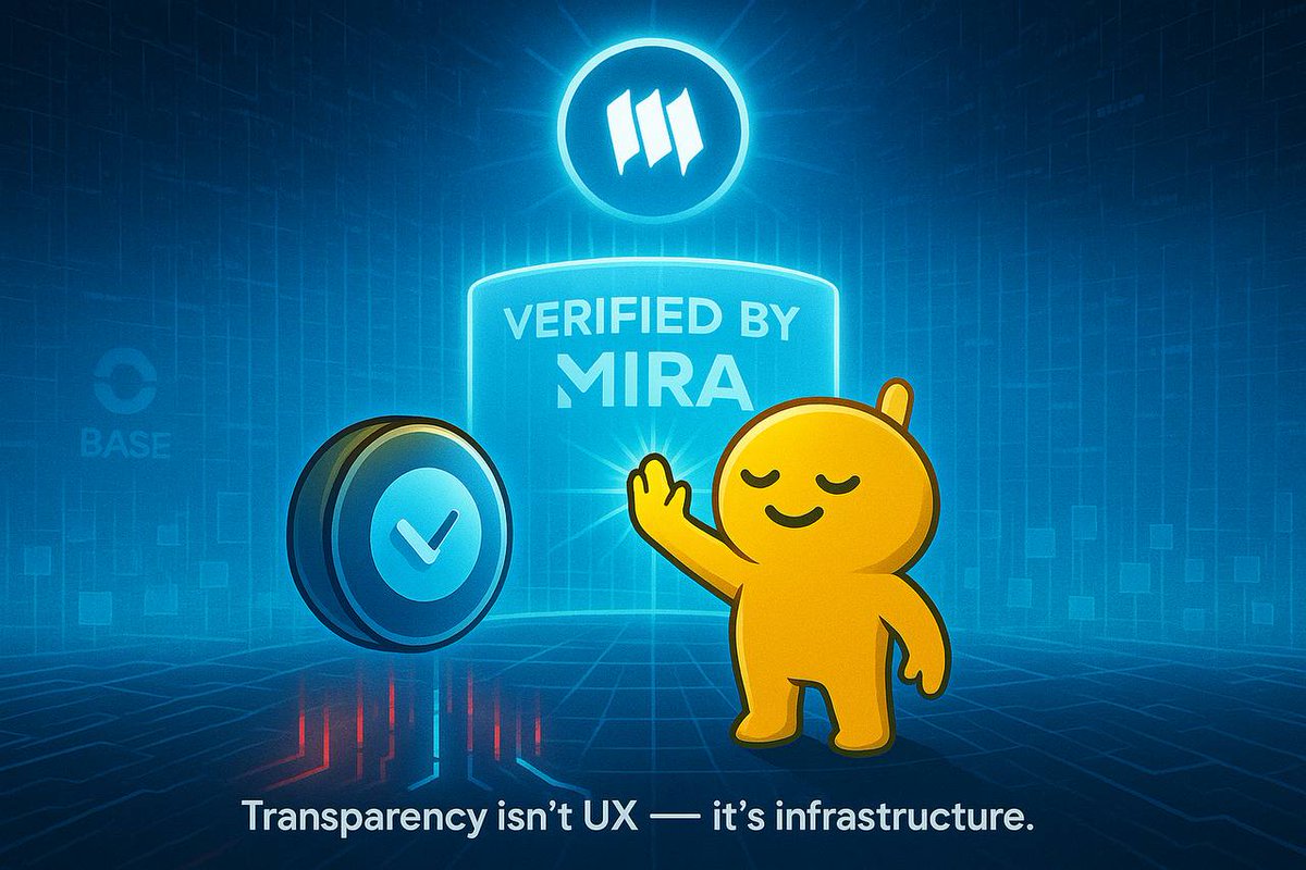 kengdaica's tweet image. on Chain Verification Transparency as Infrastructure
most AI outputs today live in the dark unverifiable, unaccountable, and often hallucinated.
@Mira_Network changes that by anchoring every output on-chain through Base, where proof replaces promises.
transparency isn’t a UX…