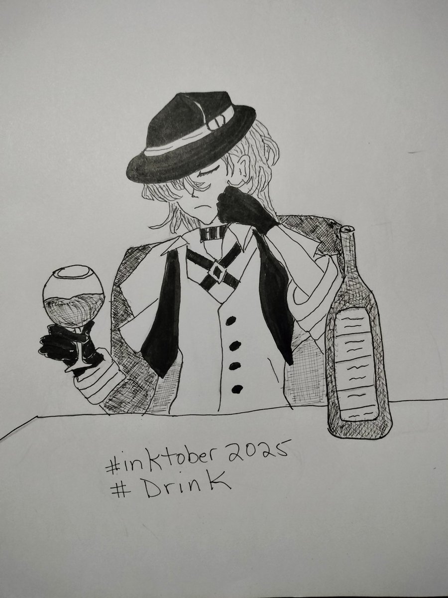 MillieNan's tweet photo. #Inktober2025 #drink https://t.co/ICRKk26V4L