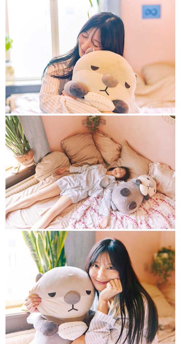 .　＼ᐠ 裏表紙解禁② ᐟ／
￣￣￣￣￣￣￣￣￣￣￣￣
#テイクオフ Sony Music Shop限定版

デンマークまで旅のお供をしてくれた、おひなさんお気に入りのラッコのぬいぐるみとのツーショット🦦🇩🇰

Sony Music Shop限定版の予約は🔻
x.gd/Uw0kS

#日向坂46 #河田陽菜
#河田陽菜2nd写真集