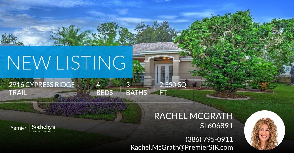 📍 New Listing 📍 Take a look at this fantastic new property that just hit the market located at 2916 Cypress Ridge Trail in Port Orange. Reach out here or at (386) 795-0911 for more information

Rachel McGrath
Sales Assoc... homeforsale.at/2916_CYPRESS_R…