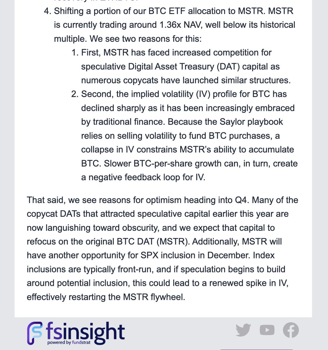 CashflowingOptn's tweet image. Wake up, babe, Tom Lee's FSInsight is bullish on $MSTR for Q4