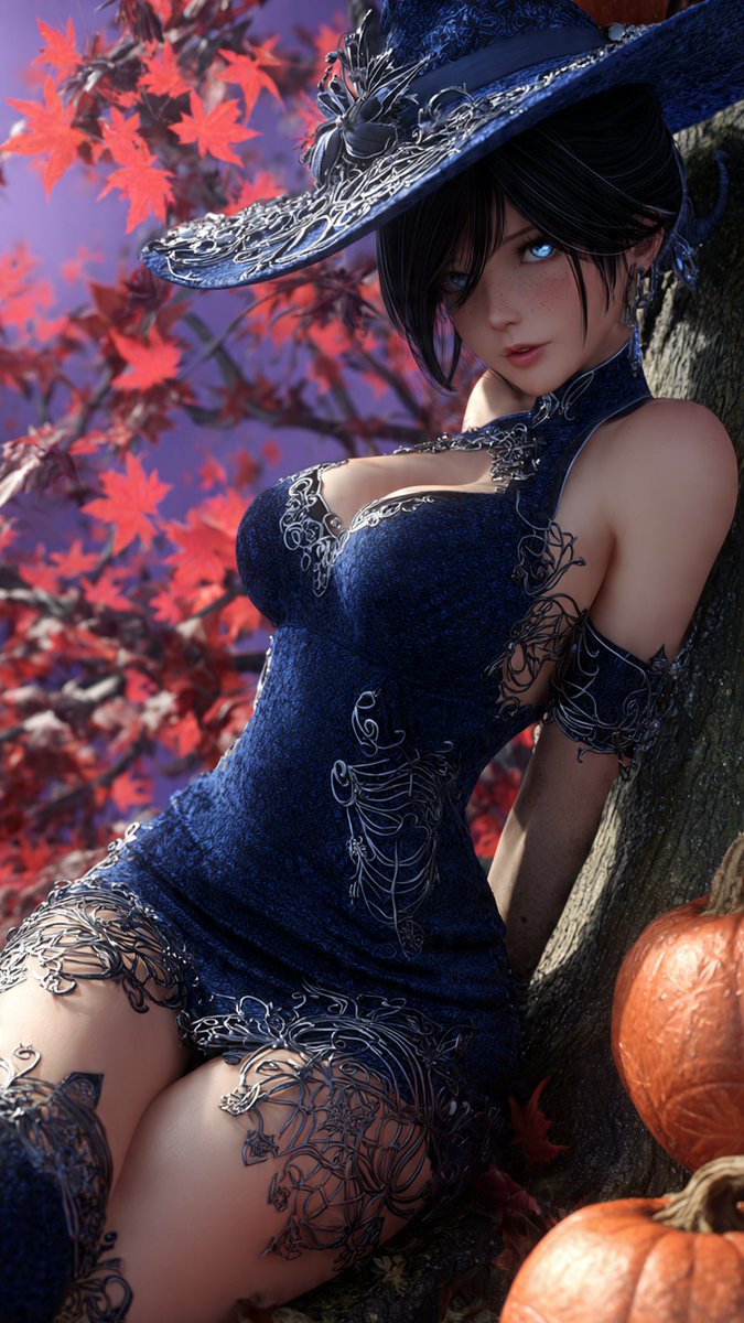 grokimageprac's tweet image. QT your Halloween Pin-up