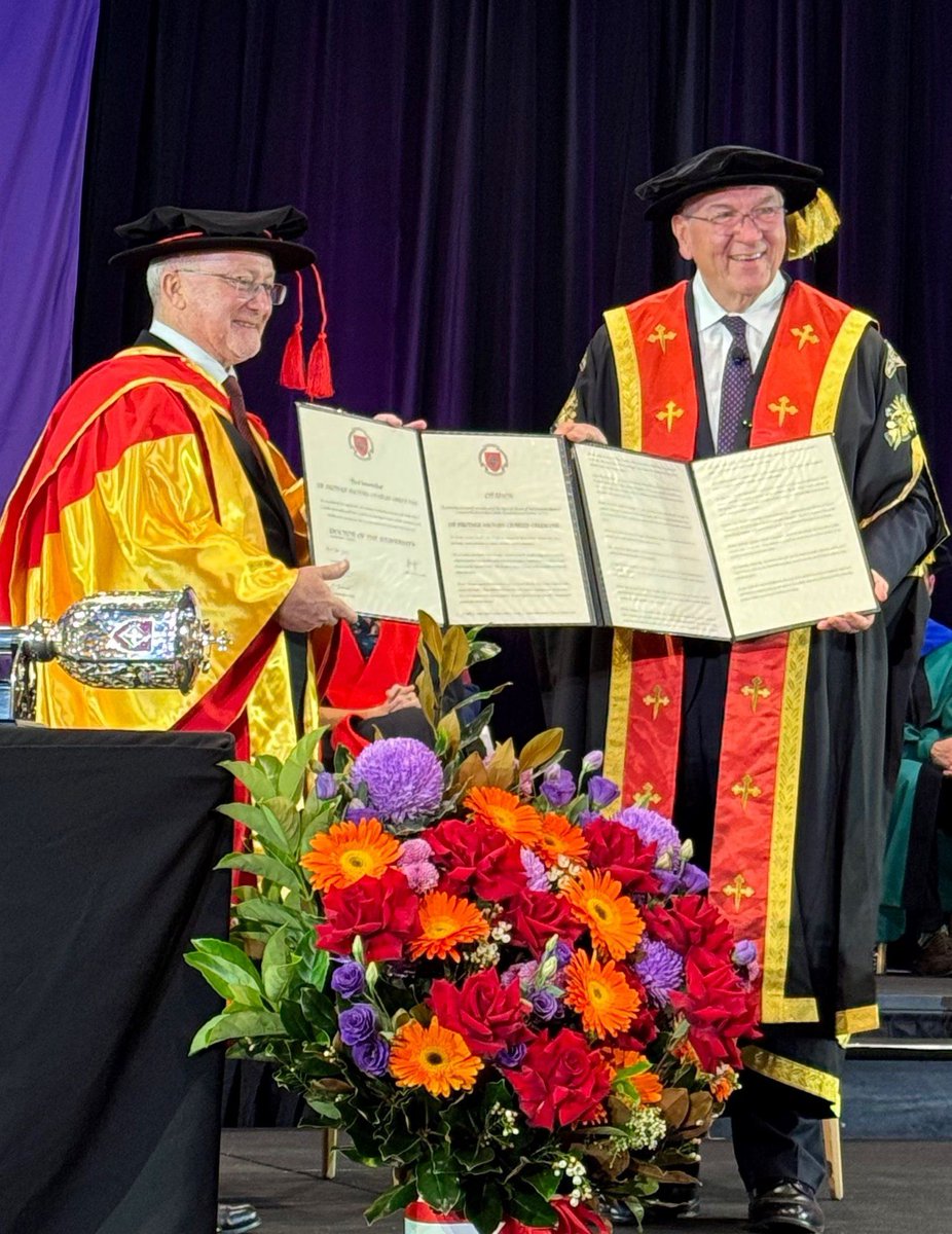 Some exciting news from Star of the Sea Province about Br Michael Green - he has been awarded a very high honour from Australian Catholic University (ACU), the Doctor of the University. We offer a huge CONGRATULATIONS to Br Michael! Full story buff.ly/5yEKYvG #wemarists