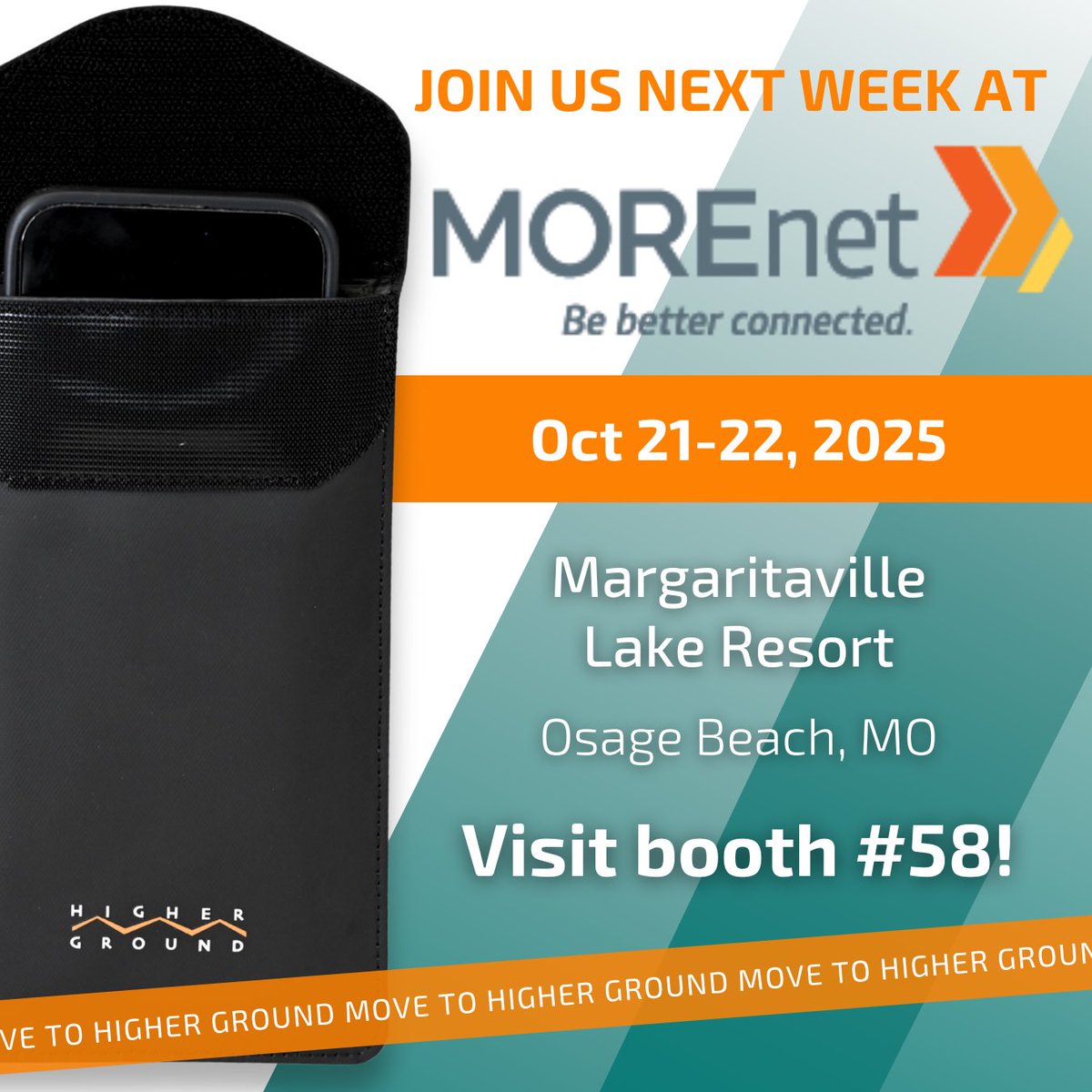 Headed to MOREnet 2025 next week? So are we! 🙌
 Catch Gavin at the Higher Ground booth during exhibit hours (Tuesday 5–7pm, Wednesday 9am–2:30pm).
 We’re excited to connect, share our full lineup, and talk about smarter protection for school technology.
#MOREnet2025 #HGGear