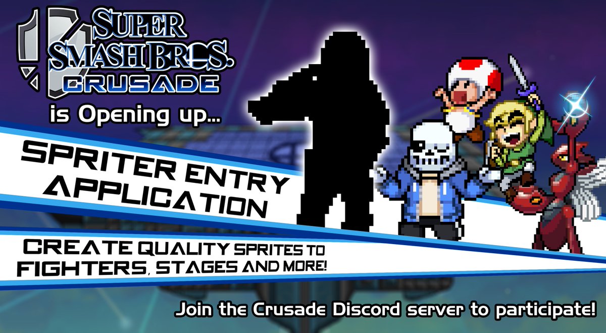 Today, we're relaunching our Spriter Entry project. If approved, you will have the chance to help make Crusade the best it can be. You will be expected to have quality &amp; consistency in your work. You can find our representatives on our public Discord server or DM us here.