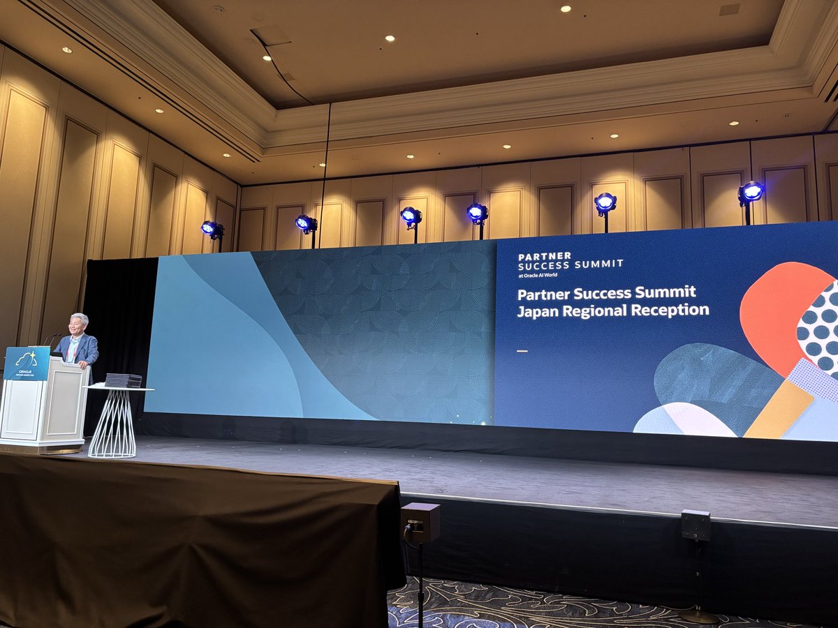 kanemoto18's tweet image. #Oracle #AIWorld Day1
Partner Success Summit Japan Regional Reception が開催されました🇯🇵
日本のパートナー各社が一堂に会し、Oracleとパートナーとの未来について三澤さんより熱く語られた特別な時間でした(^ω^)
#OCI #ERP #ADXConsulting #OAW