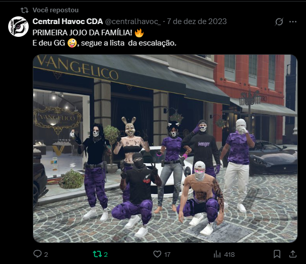 Medina_P1's tweet photo. @central_havocRP Foi muita foda ter participado de tudo isso! Até mais HAVOC. 💜 https://t.co/IyFSVMBWTz