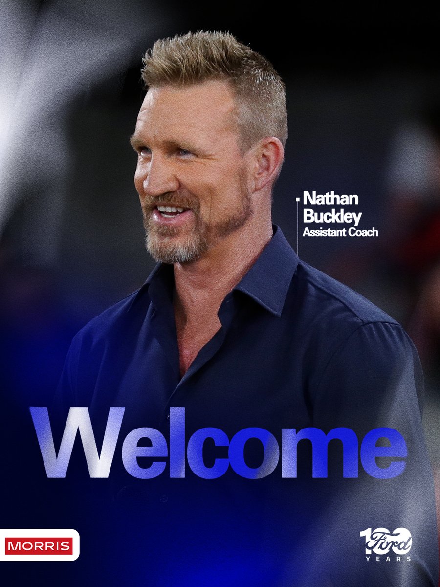 GeelongCats's tweet image. Bucks is joining the Mighty Blue &amp;amp; White!

We’re excited to announce that Nathan Buckley is joining the Cats as an Assistant Coach.

📖 bit.ly/4nOEBbR