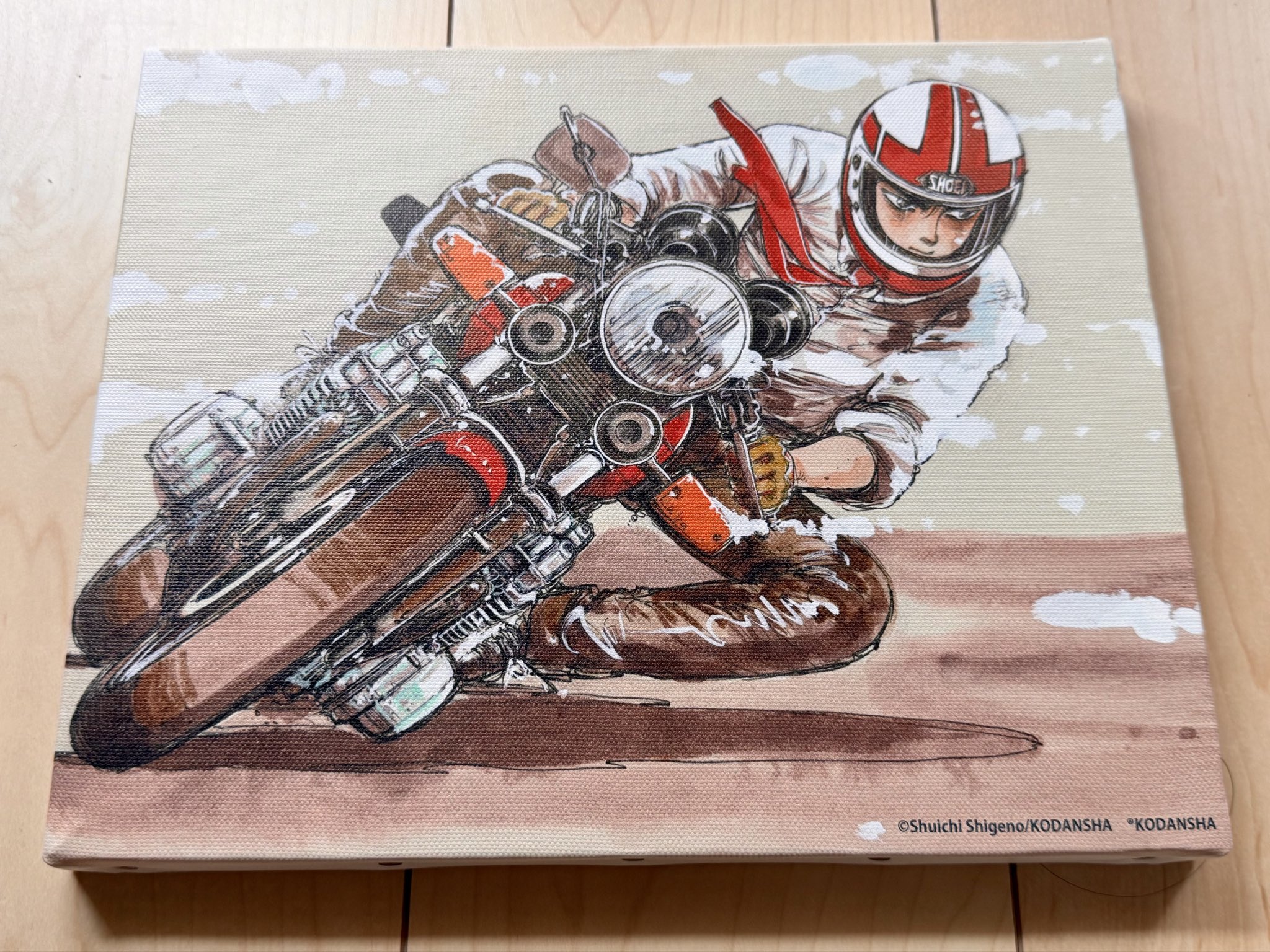 バリバリ伝説　キャンバスボード しげの秀一 原画展 バリバリ伝説 キャンバスボード しげの秀一