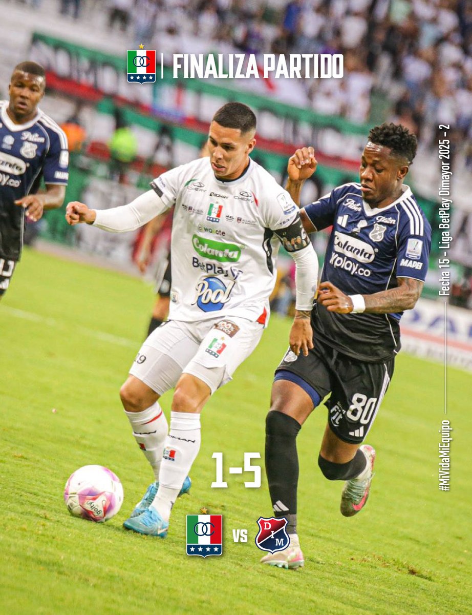 OJO AL DATO!!!

👉Desde el 10 de Abríl de 1996 (HACE 29 AÑOS y 7 MESES), <a href="/oncecaldas/">🏆 Once Caldas ⭐️⭐️⭐️⭐️</a> NO recibía 5 GOLES en condición de Local por Liga.

Aquella vez:

❌️Once Caldas 2 vs Nacional 5