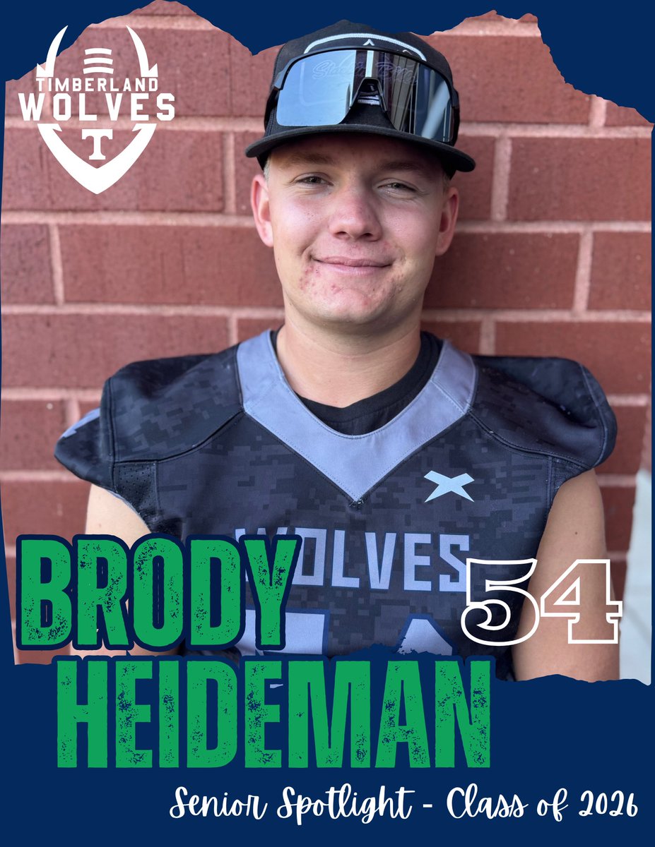 Senior Spotlight 🎓🔦
Congratulations to Senior, 
Brody Heideman #54🎉!

Make sure to thank our top supporters: Sugarfire Wentzville and Charleys Cheesesteaks! 😊