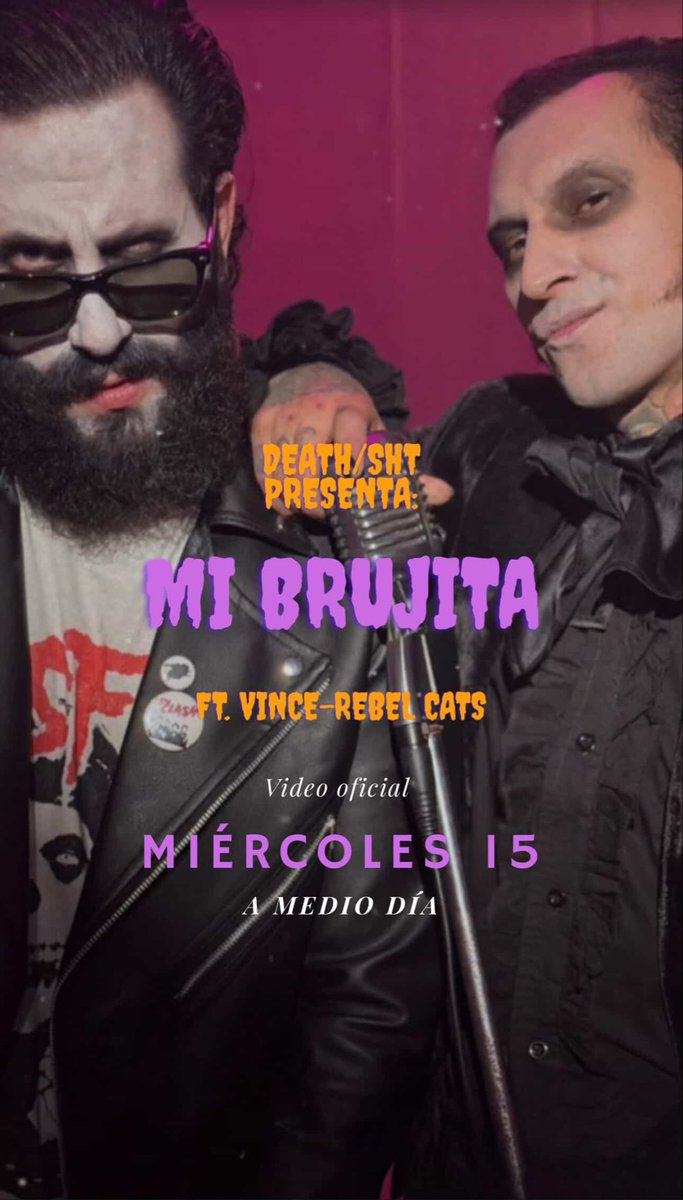 Miércoles estrenamos video!

Mi brujita feat Vince de Rebel Cats. 

No se lo pierdan!!!!