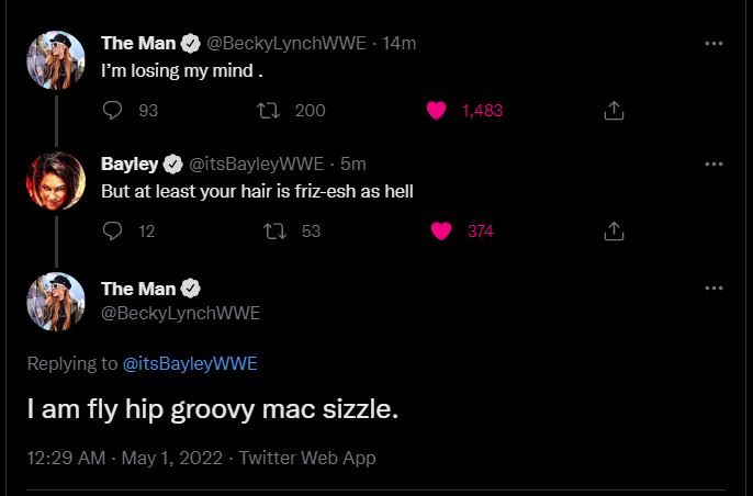 Remember the Bayley and Becky funny conversation after her haircut and I think losing her title at Mania.