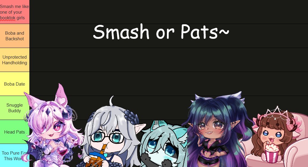 RemiNyxira's tweet image. Honk Honk! I, along with my lovely friends @AsamiKaisuri @AuraliteVT @Ghoobas and @Floofy_Boo will be hosting a Smash or Pats stream on Monday, 10/21 @ 7pm EST! Post your PNGs below! All are welcome to submit for a rating and include a lil tidbit about your OC!
#smashorpass…
