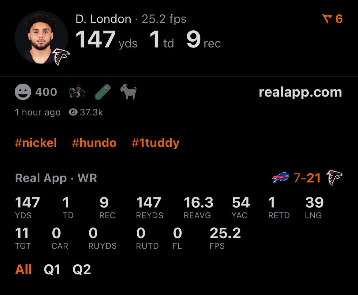 Falcons offense should be this on fire every week 

This is some elite skill players 

Via <a href="/realapp_/">Real Sports</a>